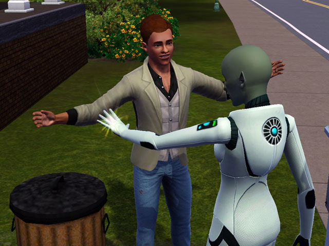 Sims 3: Инопланетяне могут вступать в брак с землянами и рожать от них детей.