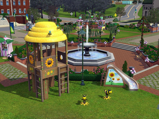 Sims 3: Весенний фестиваль в городе.
