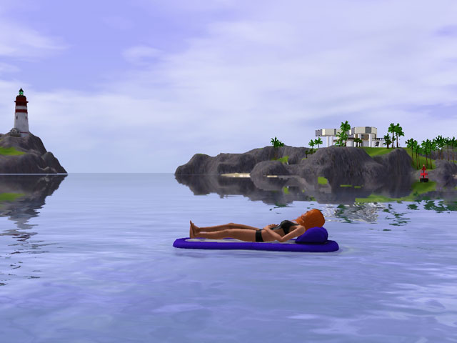 Sims 3: На надувных матрасах можно вальяжно покачиваться на волнах.
