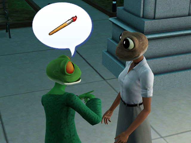 Sims 3: Внешность жабофицированных персонажей может различаться.