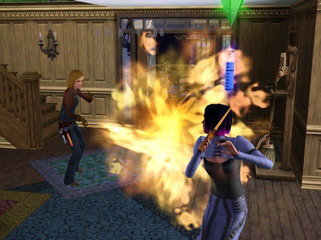 Sims 3: Волшебники частенько устраивают магические дуэли.