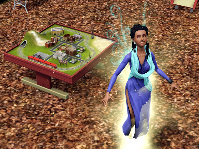 Sims 3: Феи парят над землей на прозрачных крыльях.