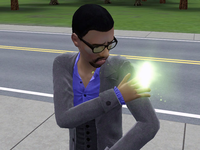 Sims 3: Фея, кусающая вампира.