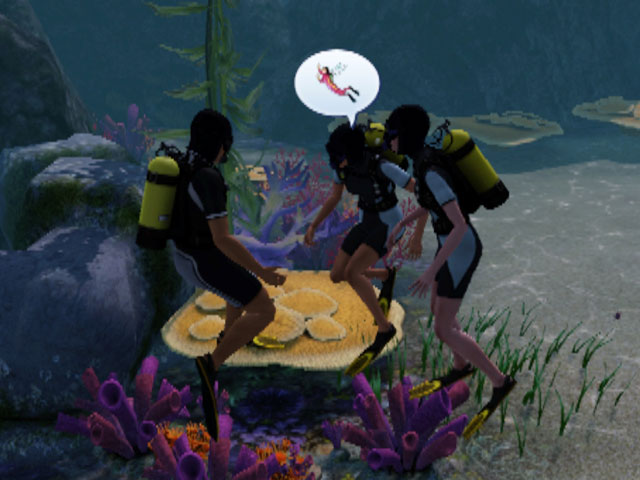Sims 3: Персонажи могут общаться между собой во время погружений.