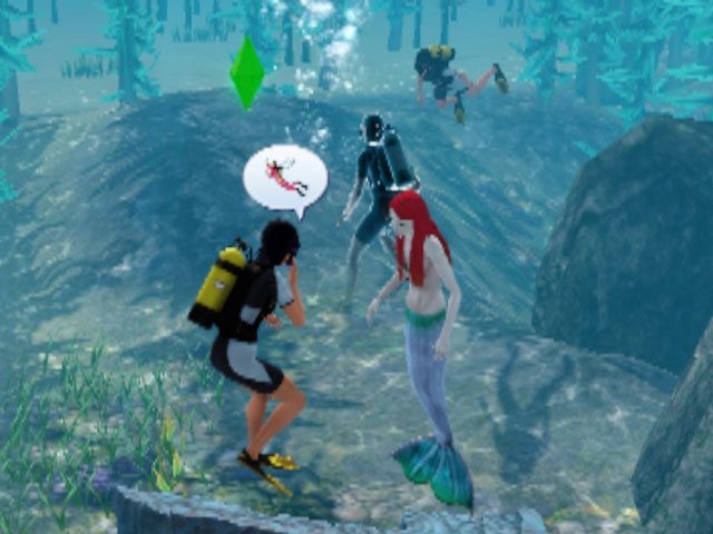 Sims 3: Кого только не встретишь под водой.