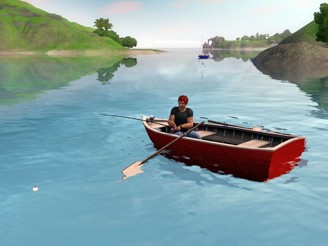 Sims 3: В Sims 3 «Райские острова» появилась возможность рыбачить с лодки.