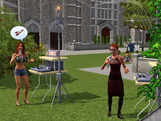 Sims 3: Практические занятия обычно проходят на свежем воздухе.