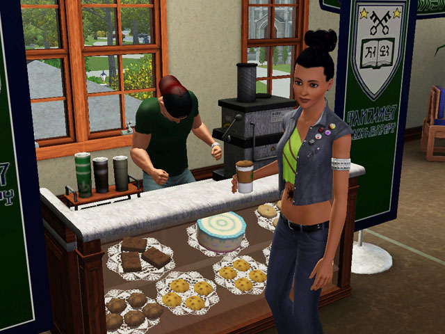 Sims 3: Разные сорта кофе можно попробовать в бариста-баре.
