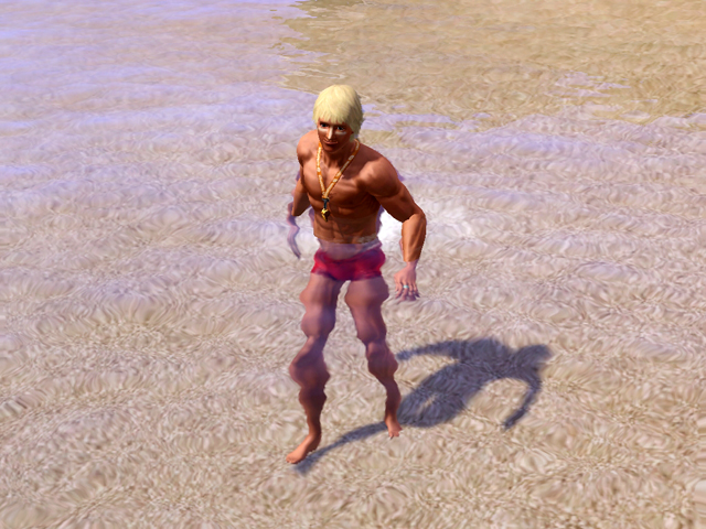 Sims 3: Оказавшись в воде, спасатели снимают всю лишнюю одежду.