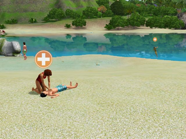 Sims 3: Спасатель должен действовать очень быстро, ведь помощь может понадобиться нескольким персонажам сразу.
