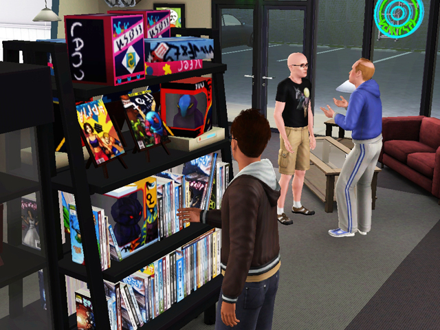 Sims 3: Ботаники – завсегдатаи магазина комиксов.