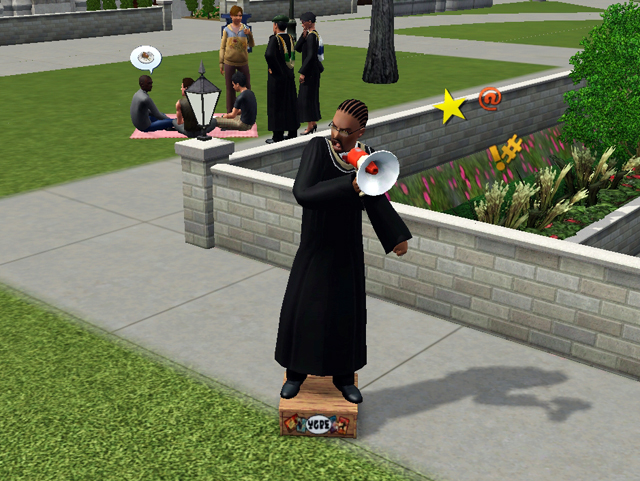Sims 3: У каждого уважающего себя бунтаря в багаже должен быть мегафон.
