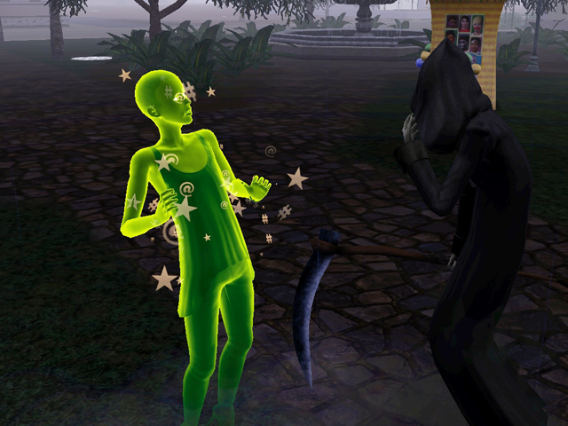 Sims 3: Смерть не любит, когда против нее протестуют.