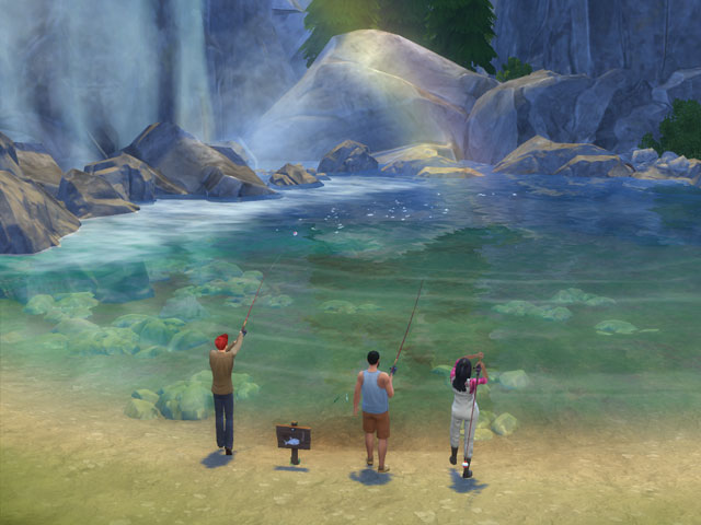 Sims 4: Водопад – главная достопримечательность Гранит Фоллз.