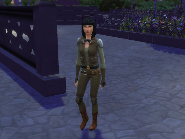 Sims 4: Женская униформа торговца инопланетными товарами.