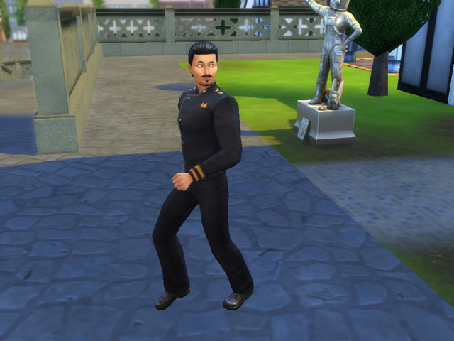 Sims 4: Мужская униформа шерифа медзвездной полиции.