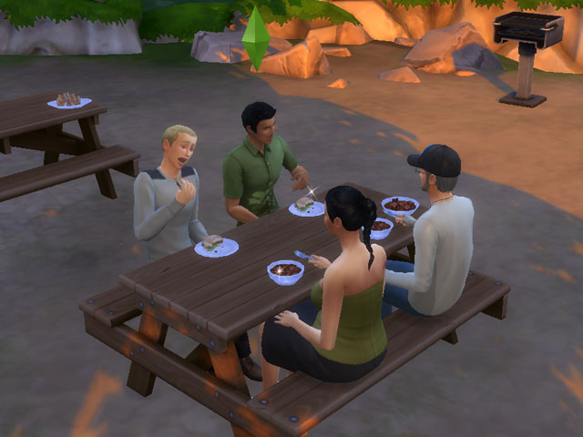 Sims 4: Персонажи любят устраивать пикники в парках.