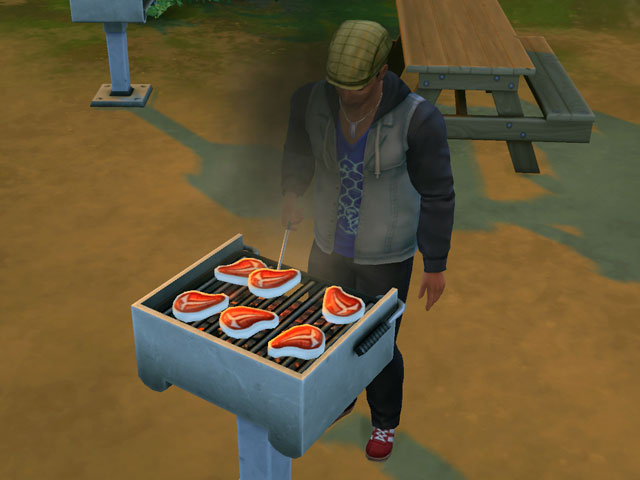 Sims 4: Некоторые блюда можно приготовить только на гриле.