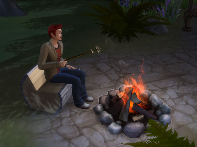 Sims 4: В походе персонажи готовы есть даже жуков... если они хорошо прожарены на костре.