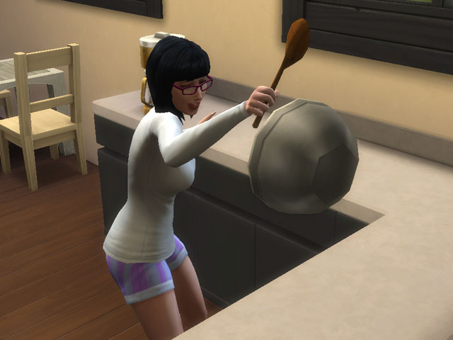 Sims 4: Опытные кулинары исполняют разные трюки во время готовки.