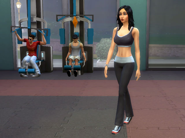 Sims 4: Не все персонажи легко справляются с тренажерами.