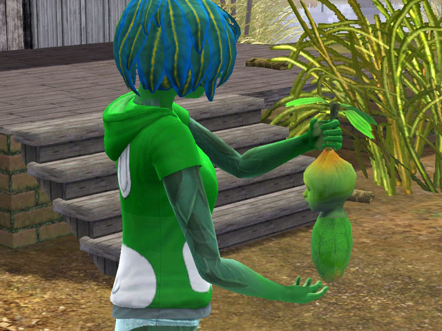 Sims 3: Созревший запретный плод превращается в младенца.
