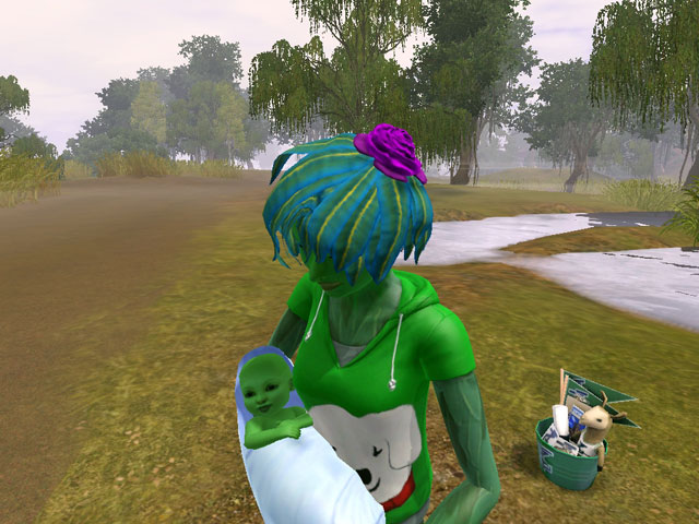 Sims 3: У младенцев-растений всего две потребности: сон и общение.