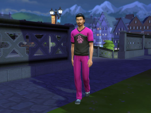 Sims 4: Мужская униформа капитана команды танцоров.