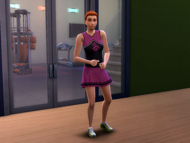 Sims 4: Женская униформа капитана команды танцоров.
