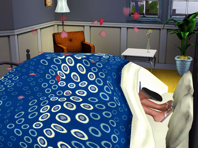 Sims 3: Даже в кровати персонажи очень изобретательны.
