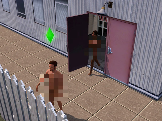 Sims 3: Персонажи, застуканные во время секса на киностудии.