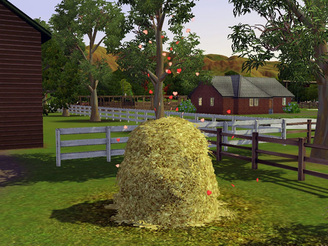 Sims 3: Деревенский секс в стоге сена.