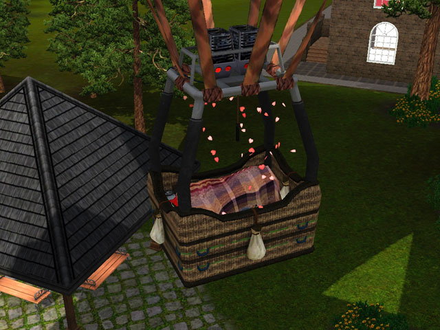 Sims 3: Секс в корзине воздушного шара.