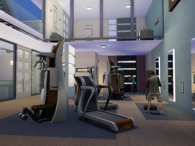 Sims 4: Тренажеры в спортивно-оздоровительном центре «Люкс».