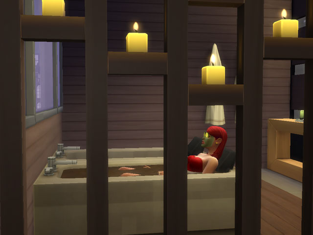 Sims 4: В грязевой ванне легко задремать.