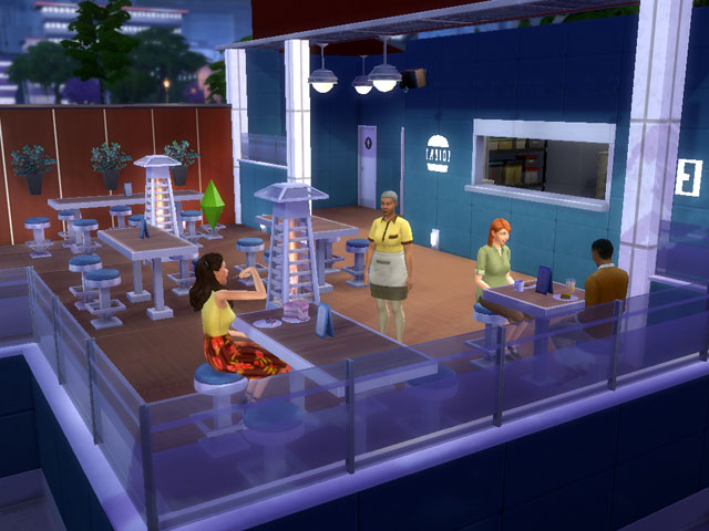 Sims 4: Ресторан под открытым небом желательно оснастить специальными обогревательными лампами.