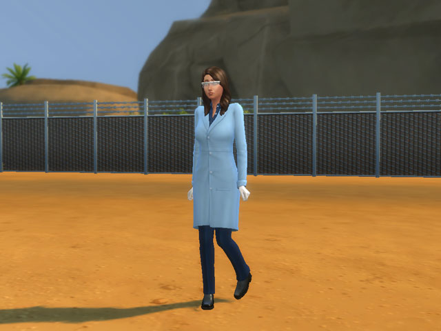 Sims 4: Женская униформа изобретателя сывороток.