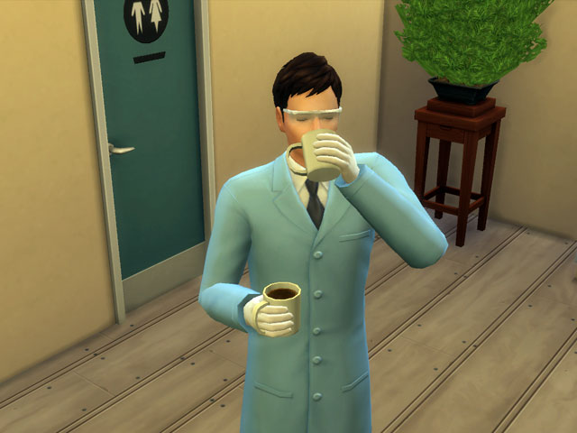 Sims 4: Мужская униформа изобретателя сывороток.