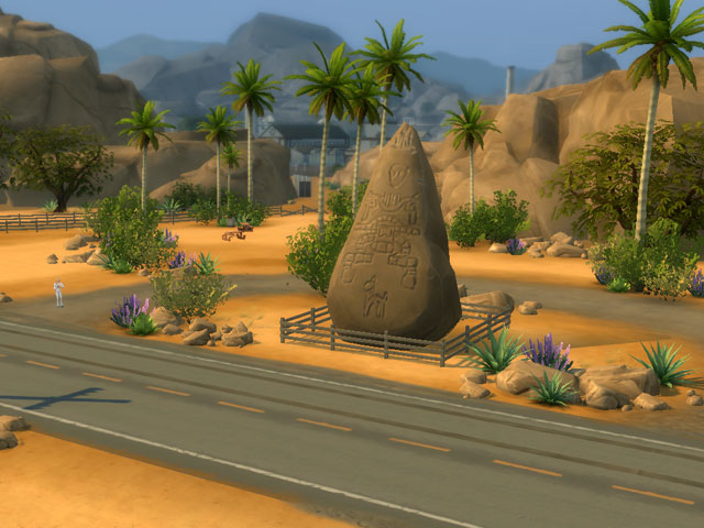 Sims 4: Туристы ежедневно приезжают полюбоваться на гигантский валун с загадочными рисунками.