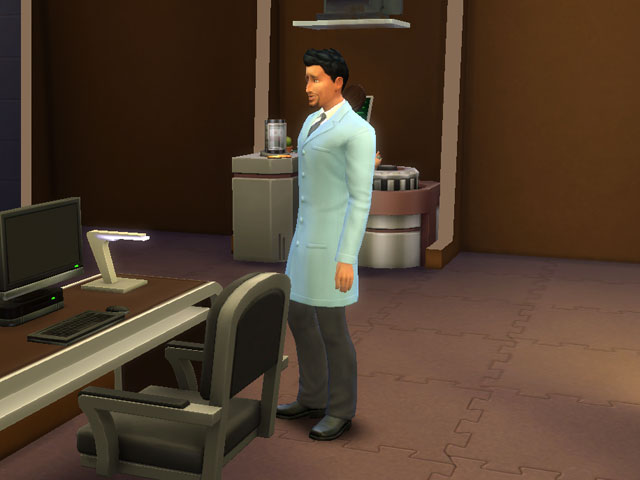 Sims 4: Мужская униформа лаборанта.