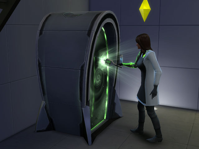 Sims 4: Персонаж, проверяющий инопланетную среду.