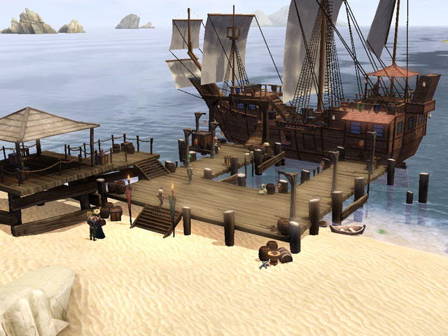 Sims Medieval: Корабль увезет монарха в долгожданный отпуск.