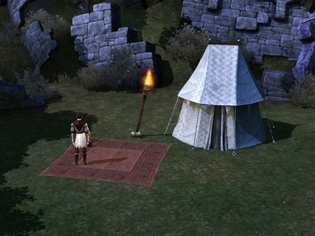 Sims Medieval: ОКоролева свила любовное гнездышко на окраине леса. Правда, самой ее там не оказалось.