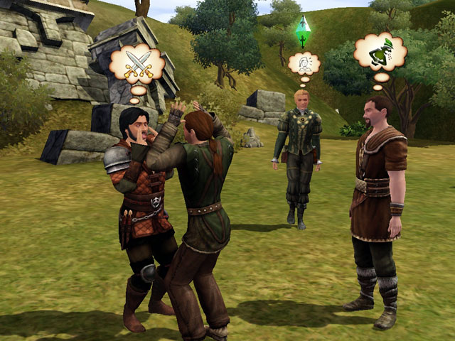 Sims Medieval: Охотники собрались у леса, чтобы поохотиться на шиншилл... Какие олухи!