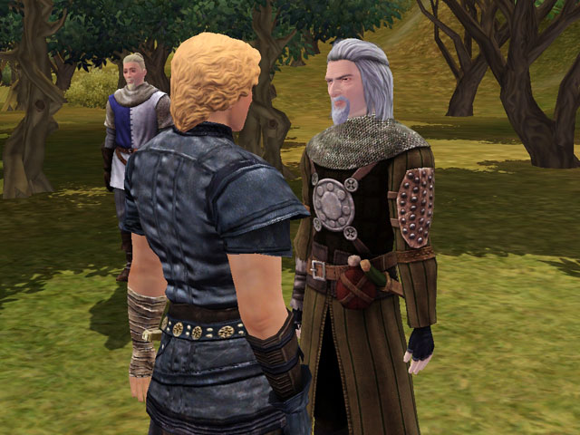 Sims Medieval: Только один охотник выглядит серьезным противников для пушистых монстров.