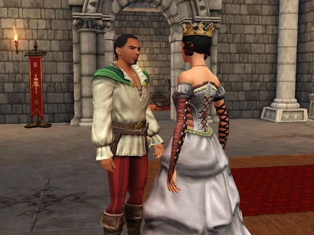 Sims Medieval: Бард попросил монарха начать расследование.