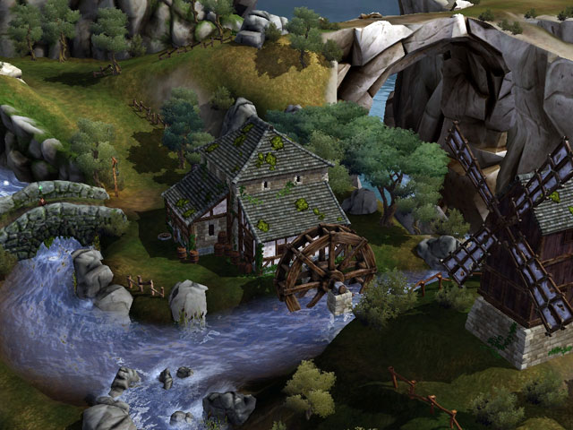 Sims Medieval: Водяная и ветряная мельницы.