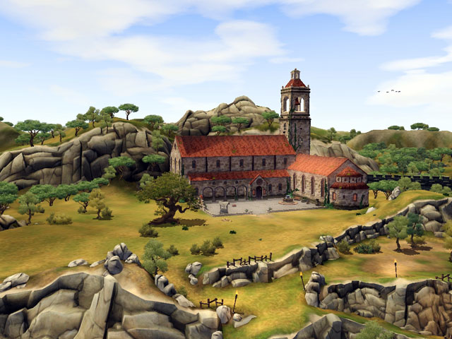 Sims Medieval: Уютный монастырь петерианцев.