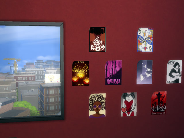 Sims 4: Рекламные постеры можно повесить на стену.