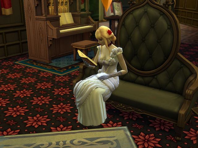 Sims 4: В пыльных фолиантах содержится много полезной информации о вампиризме, но еще больше ее в интернете.
